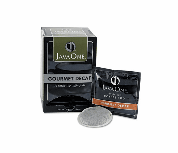 JAV30210 Coffee Pods, Colombian Decaf, Single Cup, Pods,14/Box By JAVA TRADING CO.