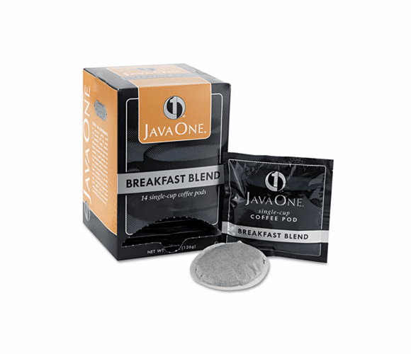 JAV30220 Coffee Pods, Breakfast Blend, Single Cup, 14/Box By JAVA TRADING CO.