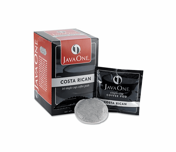 JAV30400 Coffee Pods, Estate Costa Rican Blend, Single Cup, 14/Box By JAVA TRADING CO.