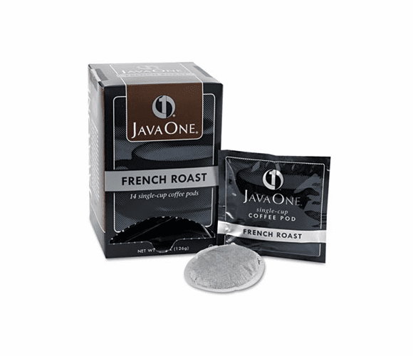 JAV30800 Coffee Pods, French Roast, Single Cup, 14/Box By JAVA TRADING CO.