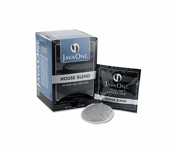 JAV40300 Coffee Pods, House Blend, Single Cup, 14/Box By JAVA TRADING CO.