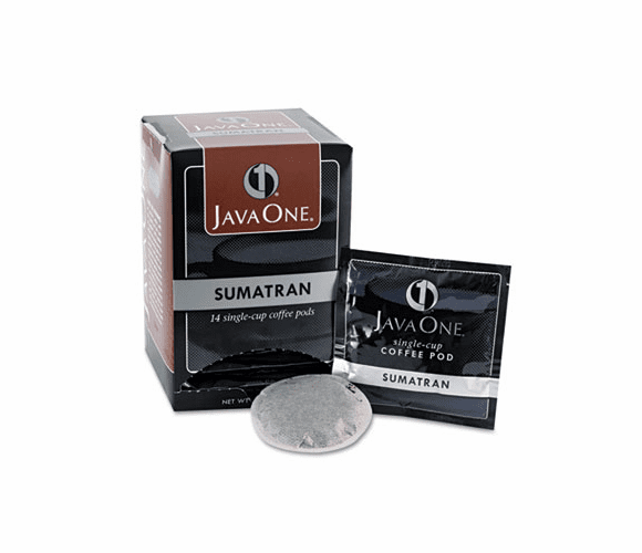 JAV60000 Coffee Pods, Sumatra Mandheling, Single Cup, 14/Box By JAVA TRADING CO.