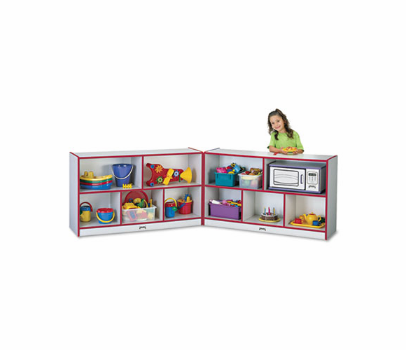 JNT0292JCWW008 Rainbow Accents Fold-n-Lock Storage Unit, 48w x 15d x 29-1/2h, Red By JONTI-CRAFT, INC.