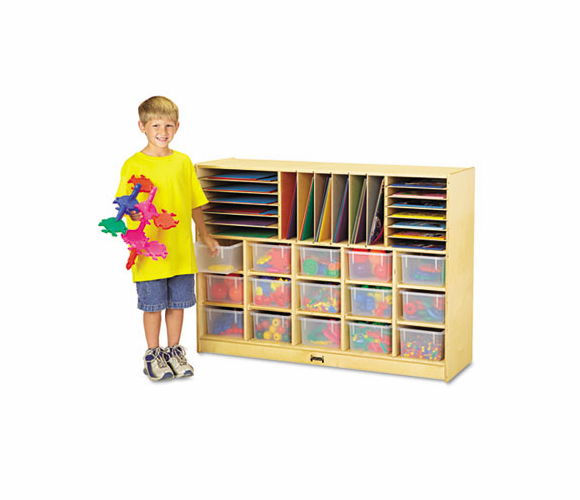 JNT0415JC Sectional Mobile Cubbie, No Trays, 48w x 15d x 35-1/2h, Birch By JONTI-CRAFT, INC.