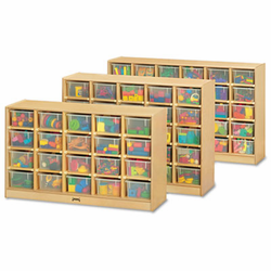 JNT0425JC Tray Mobile Cubbie, 48w x 15d x 35-1/2h, Birch By JONTI-CRAFT, INC.