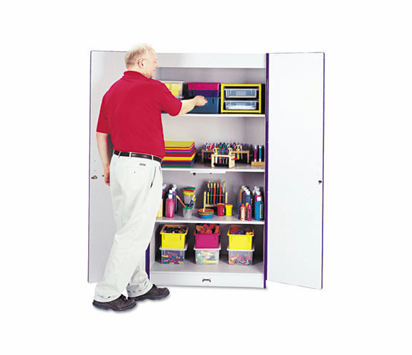 JNT5950JC004 Rainbow Accents Deluxe Classroom Closet, 36w x 24d x 72h, Purple By JONTI-CRAFT, INC.