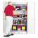JNT5950JC008 Rainbow Accents Deluxe Classroom Closet, 36w x 24d x 72h, Red By JONTI-CRAFT, INC.