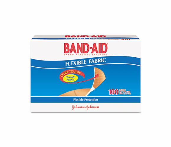 JOJ4434 Flexible Fabric Premium Adhesive Bandages, 3/4 x 3, 100/Box By JOHNSON & JOHNSON