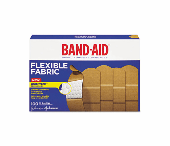 JOJ4444 Flexible Fabric Adhesive Bandages,1 x 3, 100/Box By JOHNSON & JOHNSON