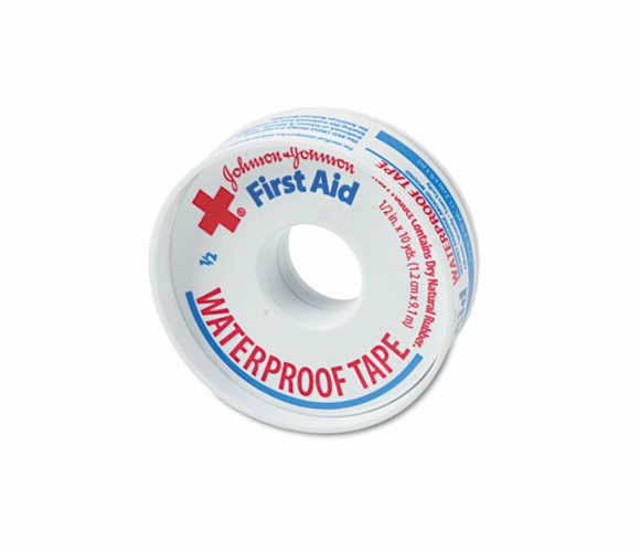 JOJ5050 First Aid Kit Waterproof Tape, 1/2" x 10 yards, White By JOHNSON & JOHNSON