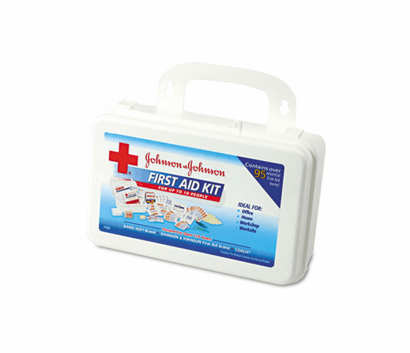 JOJ8140 Professional/Office First Aid Kit for 10 People, 98 Pieces, Plastic Case By JOHNSON & JOHNSON