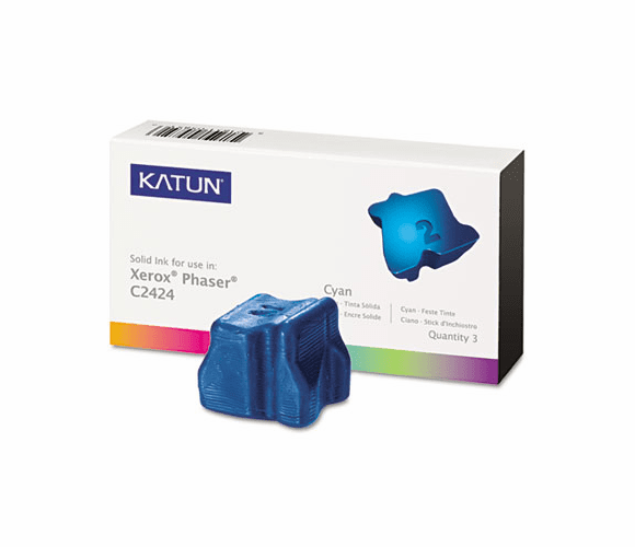 KAT37975 KAT37975 Compatible, 108R00660 Solid Ink Stick, 3,400 Yield, 3/Box, Cyan By KATUN CORPORATION