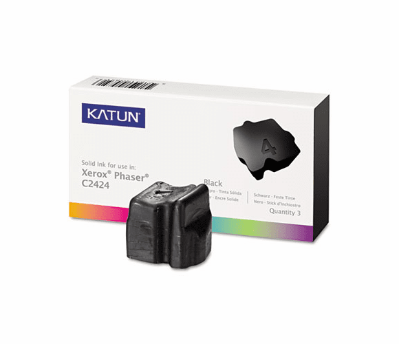 KAT37978 KAT37978 Compatible, 108R00663 Solid Ink Stick, 3,400 Yield, 3/Box, Black By KATUN CORPORATION