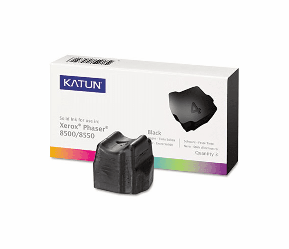 KAT37986 KAT37986 Compatible, 108R00668 Solid Ink Stick, 3,000 Yield, 3/Box, Black By KATUN CORPORATION