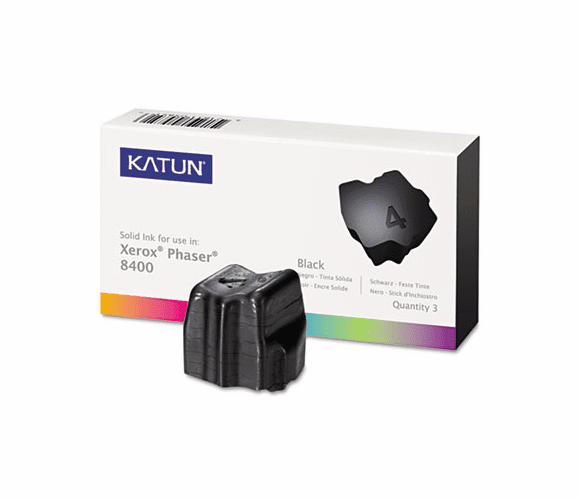 KAT38707 KAT38707 Compatible, 108R00604 Solid Ink Stick, 3,400 Yield, 3/Box, Black By KATUN CORPORATION