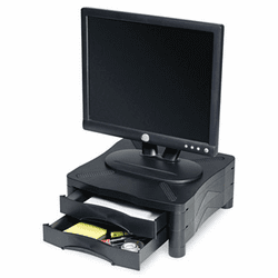 KCS10369 Monitor/Printer Stand w/2 Drawers,13 x 13 1/2 x 5 3/4, Black By KELLY COMPUTER SUPPLIES