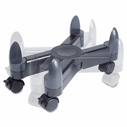 KCS10870 CPU Stand w/Locking Wheels, 3w x 16-1/2d x 4-1/2h, Black By KELLY COMPUTER SUPPLIES