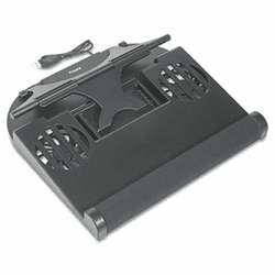 KCS10909 Notebook Riser with Cooling Fan and Swivel, Black, 12 1/2 x 11 1/2 x 4 By KELLY COMPUTER SUPPLIES
