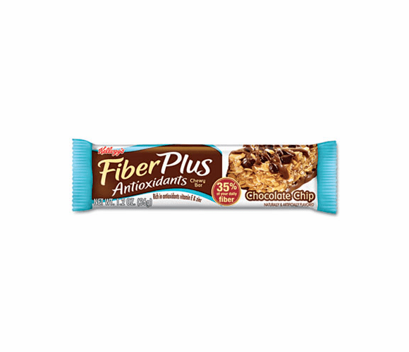 KEB48722 FiberPlus Bars with Antioxidants, Chocolate Chip, 1 1/5 oz. Bar, 6/Box By KELLOGG'S