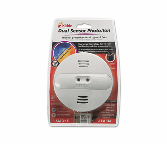 KID442007 Dual Sensor Smoke Alarm, 9V Battery By KIDDE