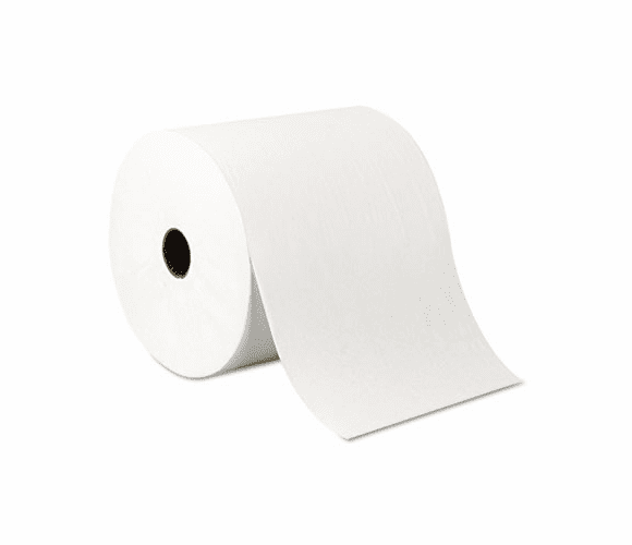 KIM01005 SCOTT Nonperforated Hard Roll Towel, 8"x1000 ft, Recycled, WH, 6 Rolls/Carton By KIMBERLY CLARK