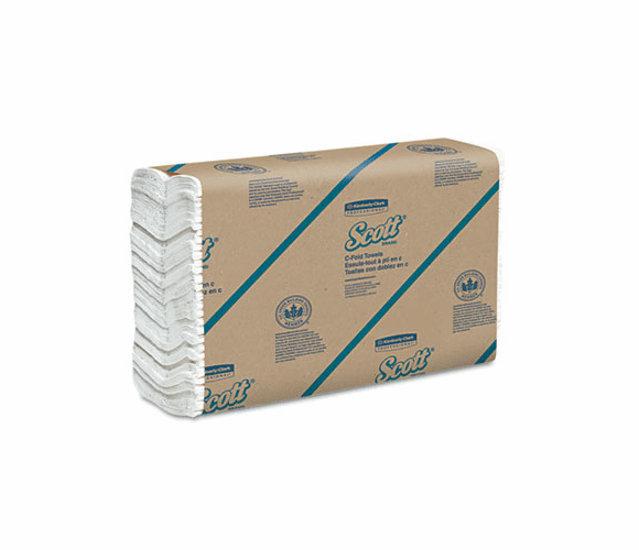 KIM01510 SCOTT C-Fold Paper Towels, 10 1/8 x 13 3/20, White, 200/Pack, 12/Carton By KIMBERLY CLARK