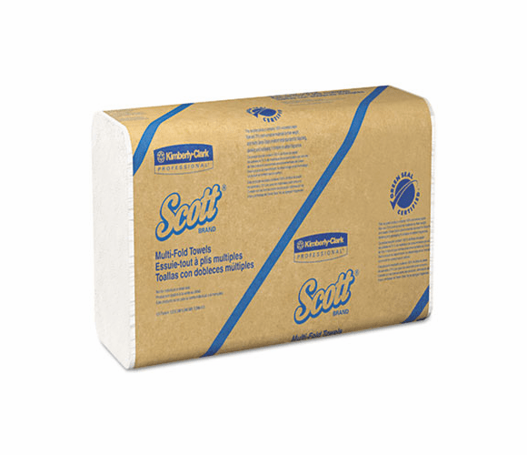 KIM01807 SCOTT Recycled Multifold Hand Towels, 9 1/5 x 9 2/5, 250/Pack, 16/Carton By KIMBERLY CLARK