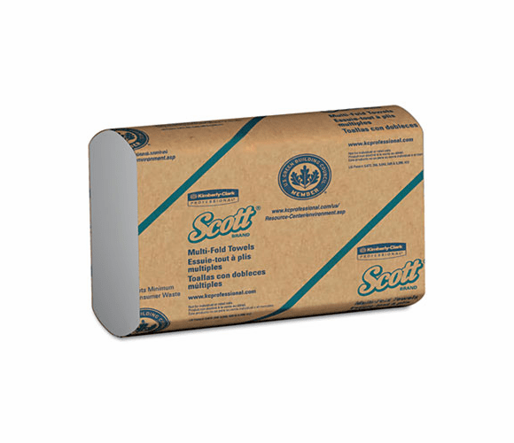 KIM01840 SCOTT Multifold Paper Towels, 9 1/5 x 9 2/5, White, 250/Pack, 16/Carton By KIMBERLY CLARK