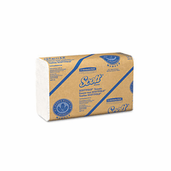 KIM01960 SCOTT SCOTTFOLD Towels, 8 1/10 x 12 2/5, White, 175 Towels/Pack, 25/Carton By KIMBERLY CLARK