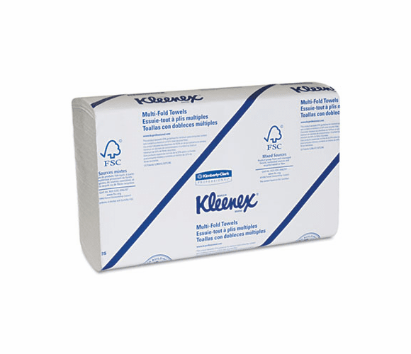 KIM02046 KLEENEX Multifold Paper Towels, 9 1/5 x 9 2/5, White, 150/Pack, 8/Carton By KIMBERLY CLARK