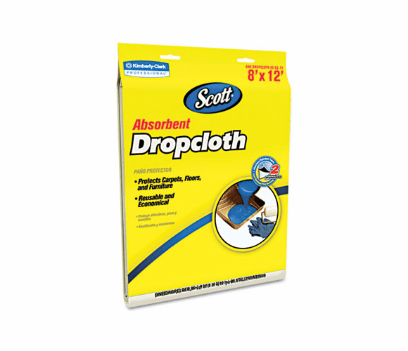 KIM11658 Scott Absorbent Dropcloths, 8 x 12, White, 6/Carton By KIMBERLY CLARK