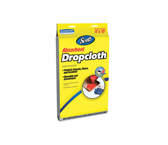 KIM11659 Scott Absorbent Dropcloths, 4 x 10, White, 6/Carton By KIMBERLY CLARK