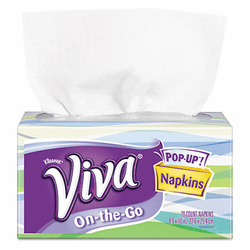 KIM13097 Viva On-the-Go Napkins, 1-Ply, 8 9/10 x 10, White, 70 per Pop-Up Box By KIMBERLY CLARK