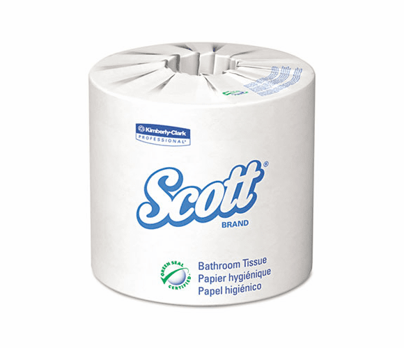 KIM13217 SCOTT 100% Recycled Fiber Bathroom Tissue, 2-Ply, 506 Sheets/Roll, 80/Carton By KIMBERLY CLARK