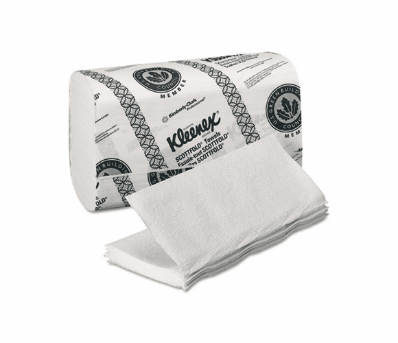 KIM13253 KLEENEX SCOTTFOLD Paper Towels, 8 1/10 x 12 2/5, White, 120/Pack, 25/Carton By KIMBERLY CLARK