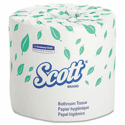 KIM13607 SCOTT Standard Roll Bathroom Tissue, 2-Ply, 550 Sheets/Roll, 20 Rolls/Carton By KIMBERLY CLARK