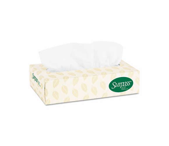 KIM21285 SURPASS 100% Recycled Fiber Facial Tissue, 2-Ply, 125/Box, 60 Boxes/Carton By KIMBERLY CLARK