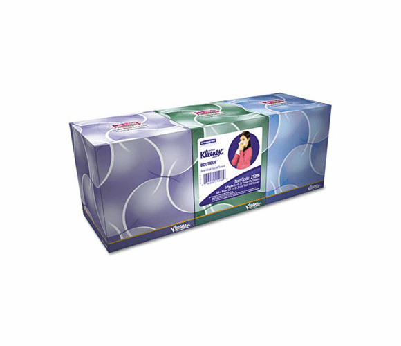 KIM21286 KLEENEX BOUTIQUE Anti-Viral Tissue, 3-Ply, POP-UP Box, 68/Box, 3 Boxes/Pack By KIMBERLY CLARK