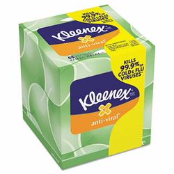 KIM25836BX KLEENEX Anti-Viral Facial Tissue, 3-Ply, 68 Sheets/Box By KIMBERLY CLARK