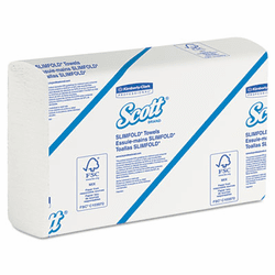 KIM29575 SCOTT SLIMFOLD Towels, 7 1/2 x 11 3/5, White, 110 per Pack, 24 Packs per Carton By KIMBERLY CLARK