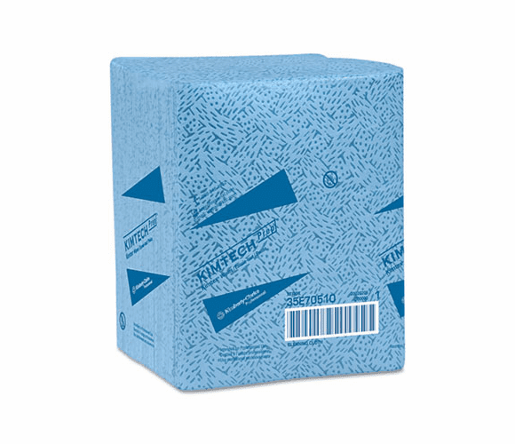 KIM33560 KIMTECH PREP KIMTEX Wipers, 1/4-Fold, 12 1/2 x 13, Blue, 66/Box, 8/Carton By KIMBERLY CLARK
