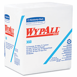 KIM34865 WYPALL X60 Wipers, 1/4-Fold, 12 1/2 x 13, White, 76/Box, 12/Carton By KIMBERLY CLARK
