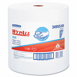 KIM34955 WYPALL X60 Wipers, Jumbo Roll, 12 1/2 x 13 2/5, 1100/Roll, 1/Carton By KIMBERLY CLARK