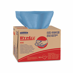 KIM41041 WYPALL X80 Wipers, Brag Box, HYDROKNIT, 12 1/2 x 16 4/5, 160 Wipers/Carton By KIMBERLY CLARK