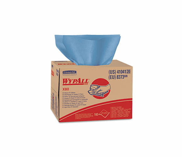 KIM41041 WYPALL X80 Wipers, Brag Box, HYDROKNIT, 12 1/2 x 16 4/5, 160 Wipers/Carton By KIMBERLY CLARK