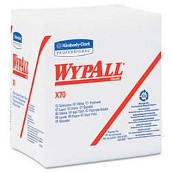 KIM41200 WYPALL X70 Wipers, 1/4-Fold, 12 1/2 x 14 2/5, White, 76/Pack, 12/Carton By KIMBERLY CLARK