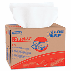 KIM41300 WYPALL X70 Wipers, BRAG Box, 12 1/2 x 16 4/5, White, 152/Carton By KIMBERLY CLARK