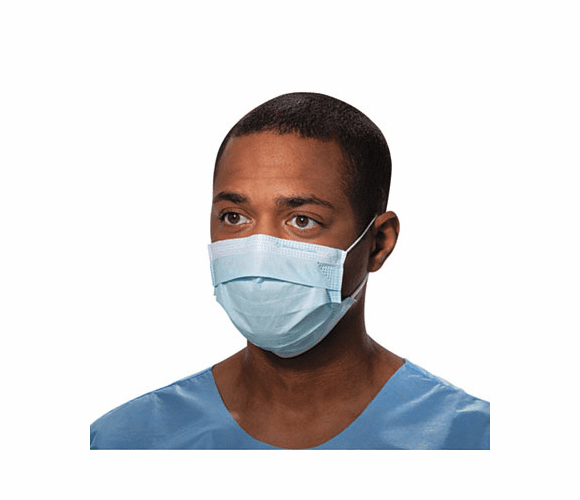 KIM47080 Procedure Mask, Pleat-Style w/Ear Loops, Blue, 500/Carton By KIMBERLY CLARK