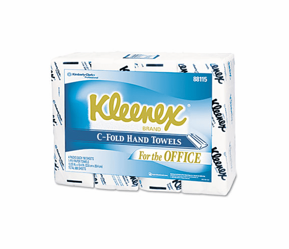 KIM88115 KLEENEX C-Fold Paper Towels, 10 1/8 x 13 3/20, White, 150/Pack, 16/Carton By KIMBERLY CLARK