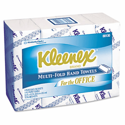 KIM88130 KLEENEX Multifold Paper Towels, 9 1/5 x 9 2/5, White, 150/Pack, 16/Carton By KIMBERLY CLARK